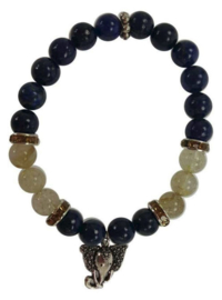 Armband Lapis Lazuli met bedel Ganesha