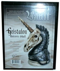 Alchemy of England - Geistalon Unicorn Skull - eenhoorn doodskop - sieradenhouder -  - 15 cm