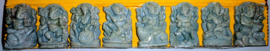 Ganesha set van 8 speksteen 4.5 x 7 cm