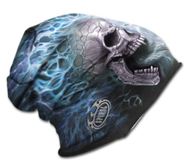 Spiral Direct - Flaming Spine - twee rokende  doodskoppen - katoenen muts - beanie