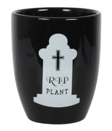 Gothic plantenpot RIP Plant - 12 x 12 x 14.3 cm