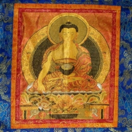 Thangka Brokaat Boeddha