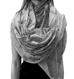 Sarong pareo sjaal tafelkleed multifunctioneel doek yoga posities wit - 114  x 180 cm