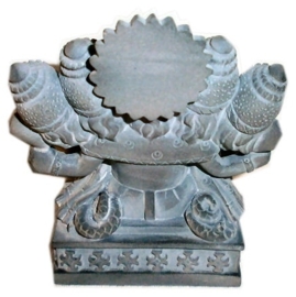 5 koppige Ganesha van hematiet 11 cm hoog