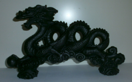 Feng Shui Chinese Draak - zwart - 30 cm lang