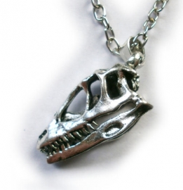 Punk Gothic ketting schedel dinosauriër