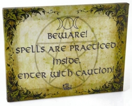 Beware of Spells - wandbord van Dr Wierd - 25 x 19 cm