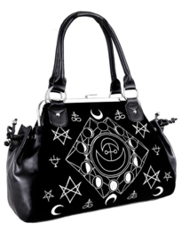 Restyle Gothic Wicca Occult handtas - Symbolic Frame Bag - tas met maantekens