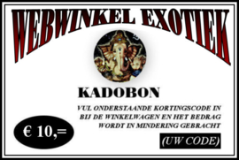 Kadobon € 10,=