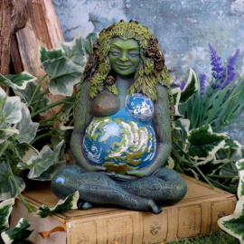 Mother Earth - Godin Gaia - Keltisch Wicca beeld - gekleurd - 17.5 cm hoog