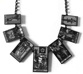 Curiology nekketting Tarotkaarten - zwartwit