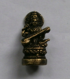 Minibeeld messing Saraswati 3.5 cm hoog