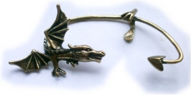 Copper Dragon cuff oorbel