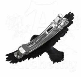 Alchemy Gothic haarclipje - Black Raven (raaf)