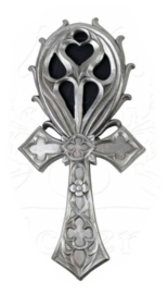 Alchemy of England - Gothic Ankh handspiegel met roos - 21.5 cm hoog