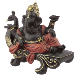 Ganesh beeldje op Pauwhaan Bank - 15.5 x 18 x 8.5 cm