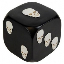 Dice with Death - dobbelsteen - 8 cm