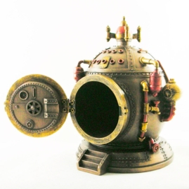 Mechanics of Time - Steampunk klok / opbergdoos / kluis - 16 cm hoog