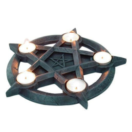 Theelichthouder Wicca Pentagram - 26 cm doorsnee