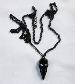 Punk Gothic ketting zwarte vogelsdoodskop