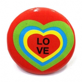 Retro button Love 2