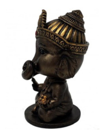 Ganesha brons Bobblehead - 10 cm hoog