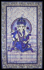 Bedsprei Ganesha blauw paars 120 x 210 cm (1 pers)