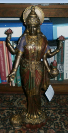 Lakshmi godin van licht rijkdom en geluk bronskleurige polystone beeld hg 50 cm