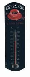 Metalen thermometer Espresso - 26 cm hoog