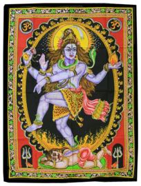 Muurkleed Shiva - dansend in ring van vuur - (Shiva Nataraja) - c.a. 80 x 110 cm