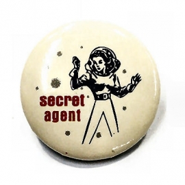 Retro button Secret Agent