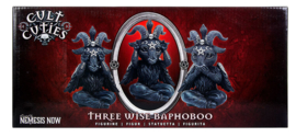 Three Wise Baphoboo - Baphomet beelden horen zien zwijgen - 13.4 cm hoog