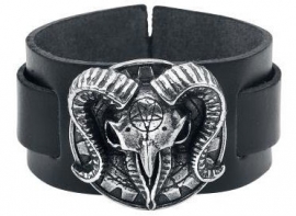 Alchemy UL 13 - leren en pewter armband - Gears Of Aiwass