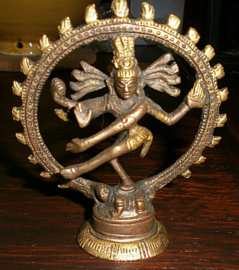 Beeld Shiva Nataraja messing - 10 cm hoog