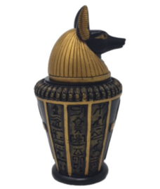 Egyptische Canopic Vaas Anubis 15 cm hoog
