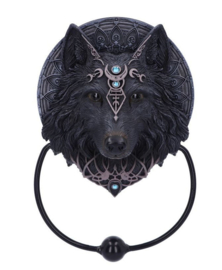 Wolf Moon - Keltische Wolf Deurklopper - 20.5 cm hoog