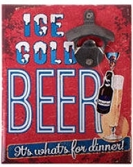 Beer flesopener - ice cold beer - 23 x 18 cm