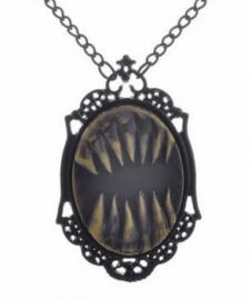 Gothic horror steampunk camee ketting griezelige tanden