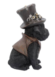 Cogsmith's Dog Steampunk hond in hoge hoed - 21 cm hoog