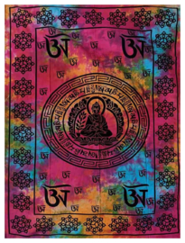 Bedsprei / wandkleed Boeddha gekleurd - 210 x 230 cm