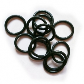 Zwarte siliconen gummy ring (voor vinger)