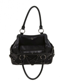 Banned Apparel  - Stand Still Bag - Gothic handtas met pentagram dessin - 45 x 17 x 27 cm