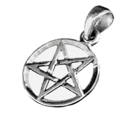 925 Sterling zilveren pentagram pentakel - 1.5 cm doorsnee