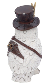 Cogsmith's Owl - Steampunk Uil met Bril en Hoge Hoed - 23.5 cm hoog