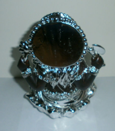 Ganesh Beeld Resin Bruin Zilver 11.5 X 9 X 16 cm