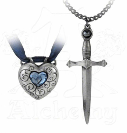 Alchemy Gothic dubble nekketting - Love is King - liefdesketting voor een stel