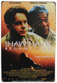 Blikken metalen wandbord Shawshank Redemption 20 x 30 cm