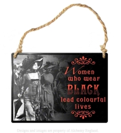 Emaille wandbord Alchemy - Women who wear black