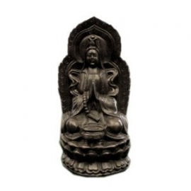 Quan Yin zwarte polyresin wierookhouder 20 cm