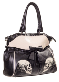 Banned Apparel - Parallel Universe - Gothic kunstleren tas met doodskoppen - 33 x 23 x 7 cm